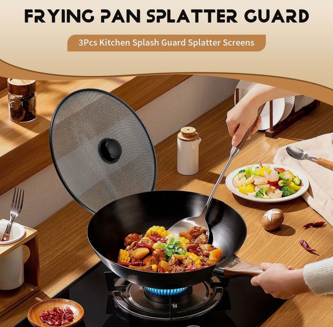 Fine Mesh Splatter Screen Lid - smartease