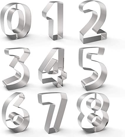 Stainless Steel Dough Cutters: Numbers - smartease