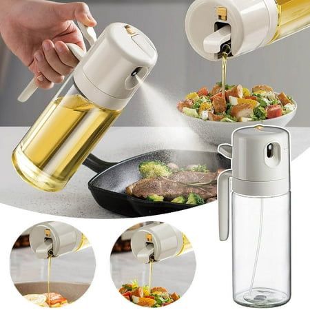 2 - in - 1 Glass Oil Sprayer & Dispenser Bottle - smartease