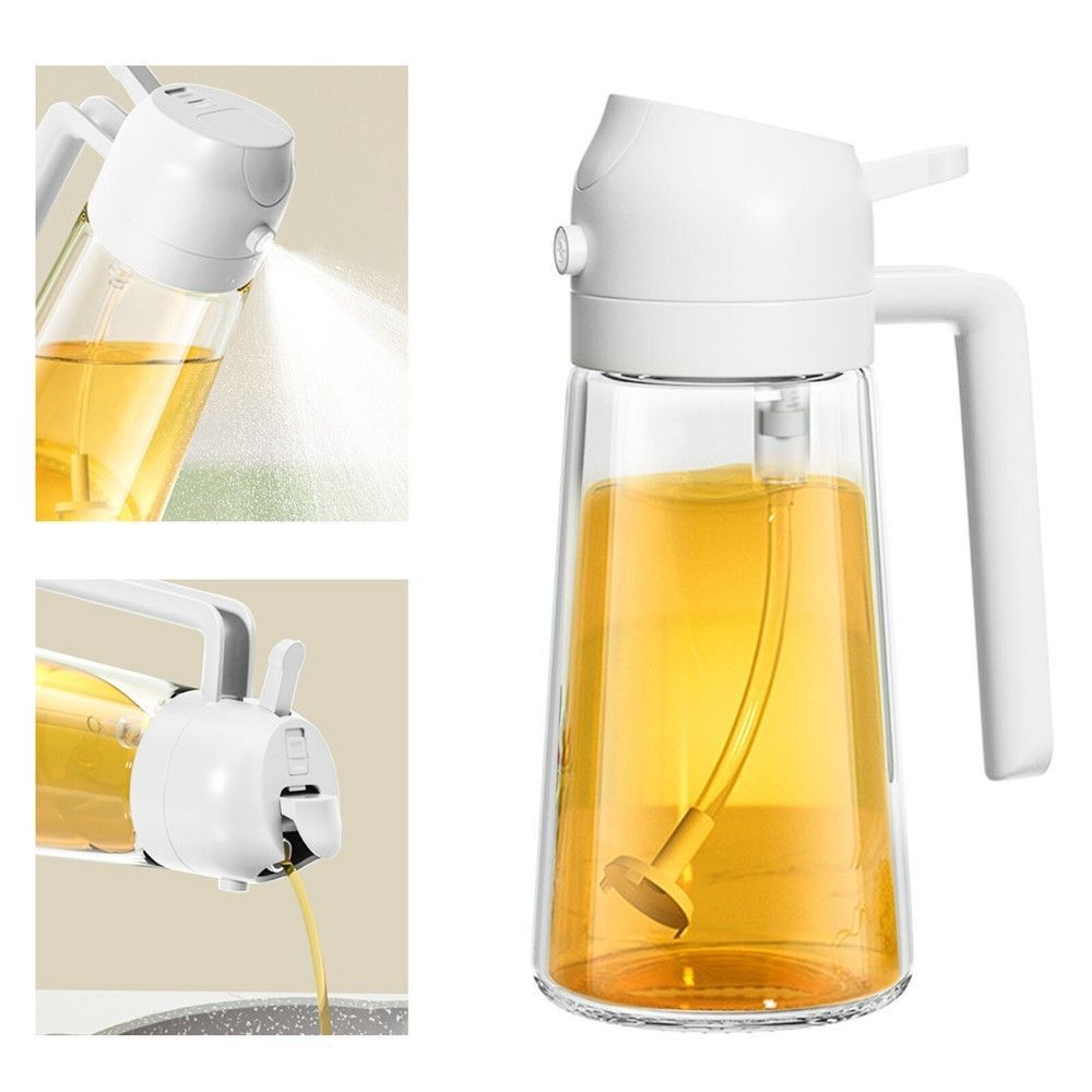 2 - in - 1 Glass Oil Sprayer & Dispenser Bottle - smartease