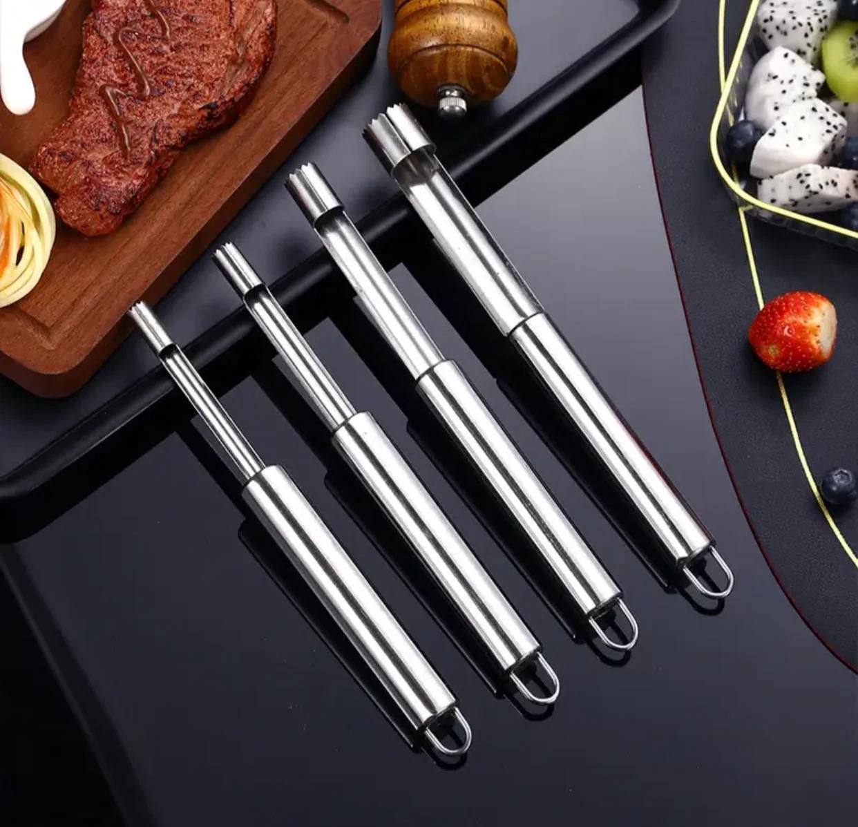 4 Pcs Stainless Steel Fruit & Vegetable Corer - smartease