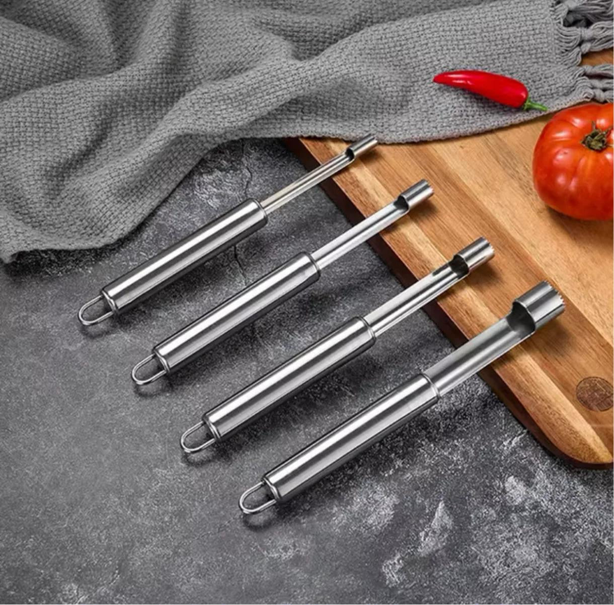 4 Pcs Stainless Steel Fruit & Vegetable Corer - smartease