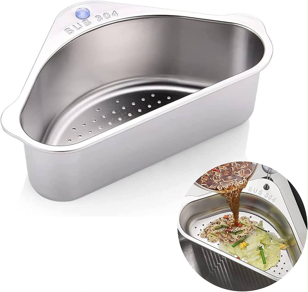Stainless Steel Corner Sink Strainer - smartease