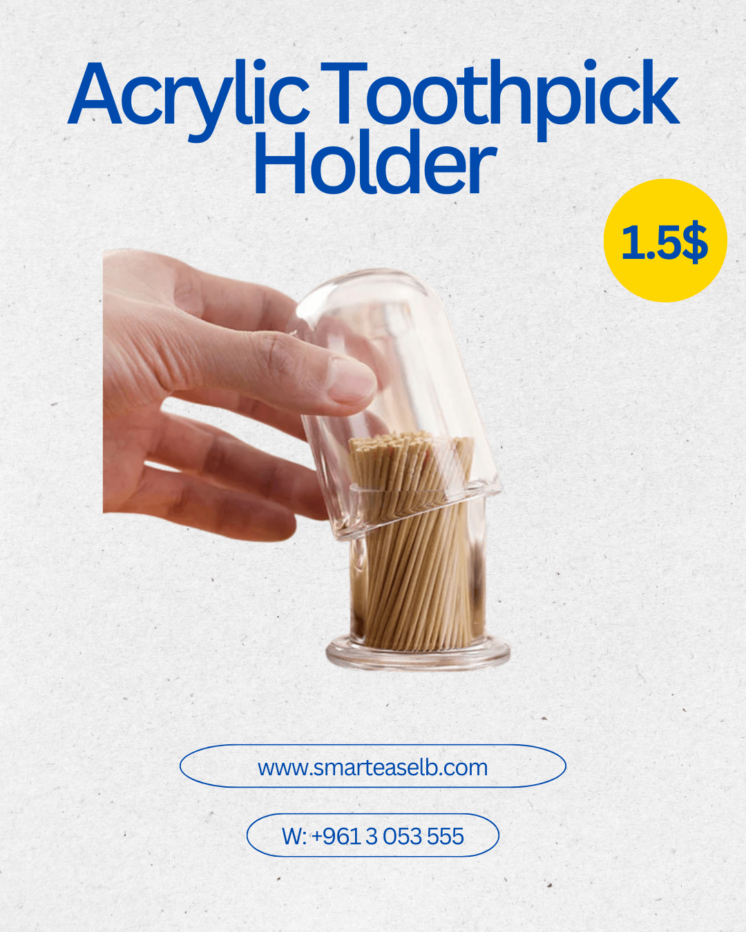 Acrylic Toothpick Holder - smartease