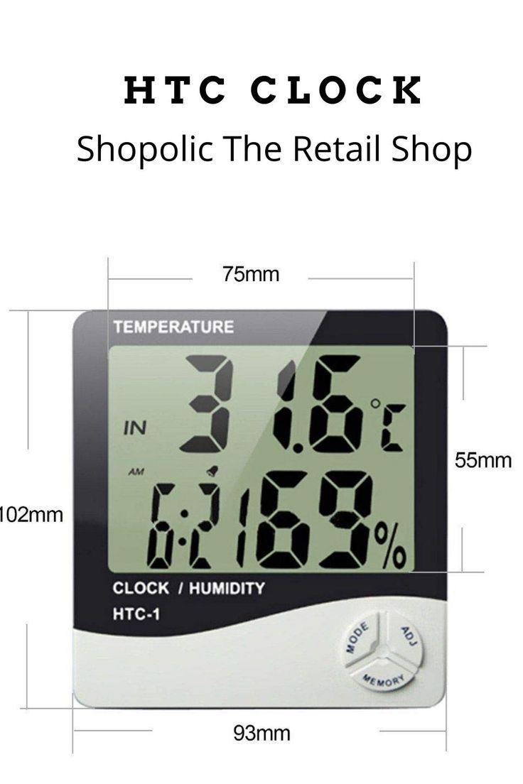 Digital Temperature & Humidity Clock - smartease