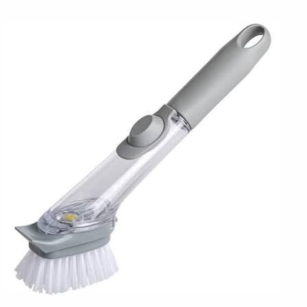 Dish Cleaning Brush with Soap Pump and Changeable Head - smartease