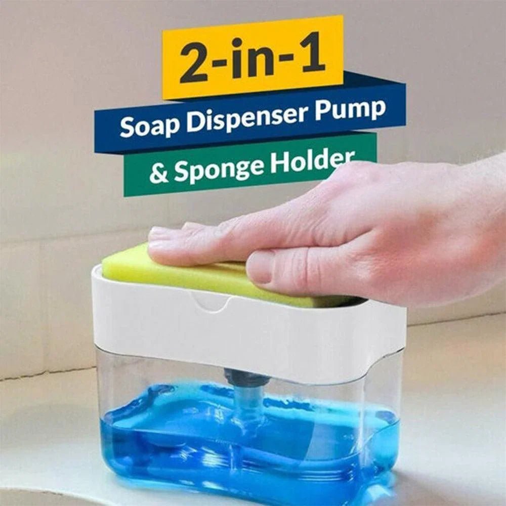 Dishwashing Liquid Pump and Sponge Box - smartease