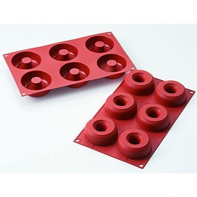 Donut Shape Pink Silicone Baking Mold (6 Cavities) - smartease