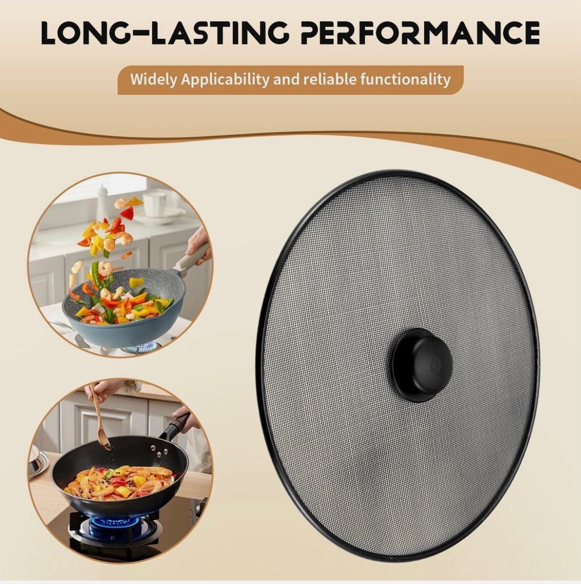Fine Mesh Splatter Screen Lid - smartease