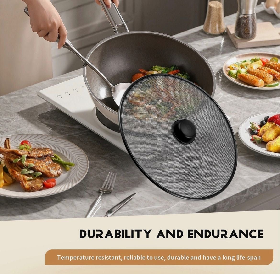 Fine Mesh Splatter Screen Lid - smartease