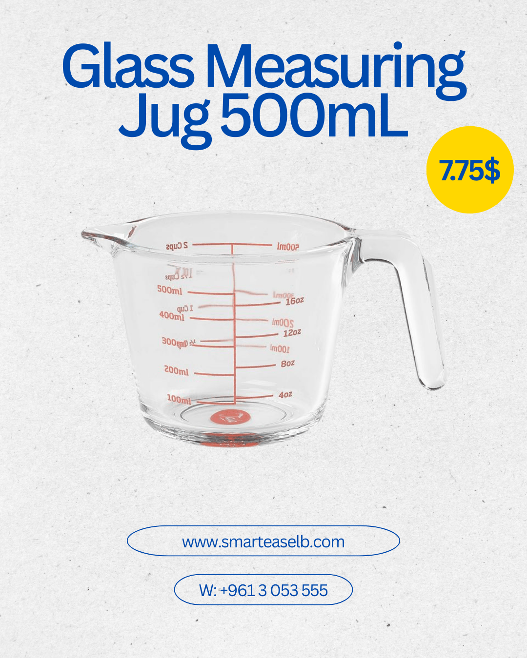 Glass Measuring Jug - smartease