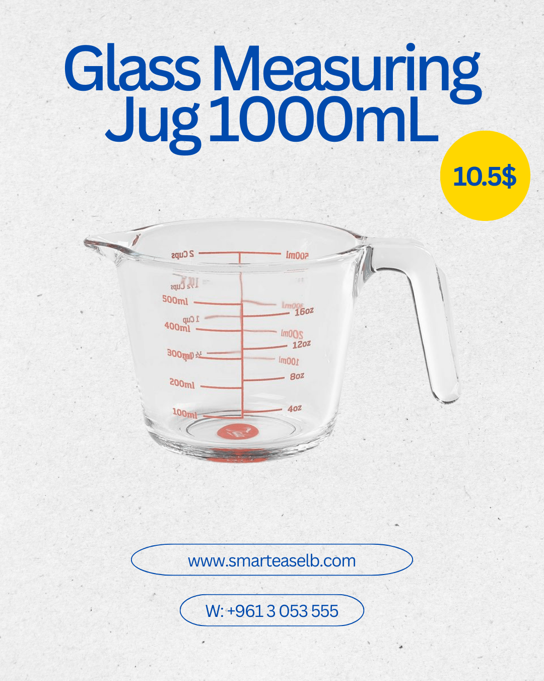 Glass Measuring Jug - smartease