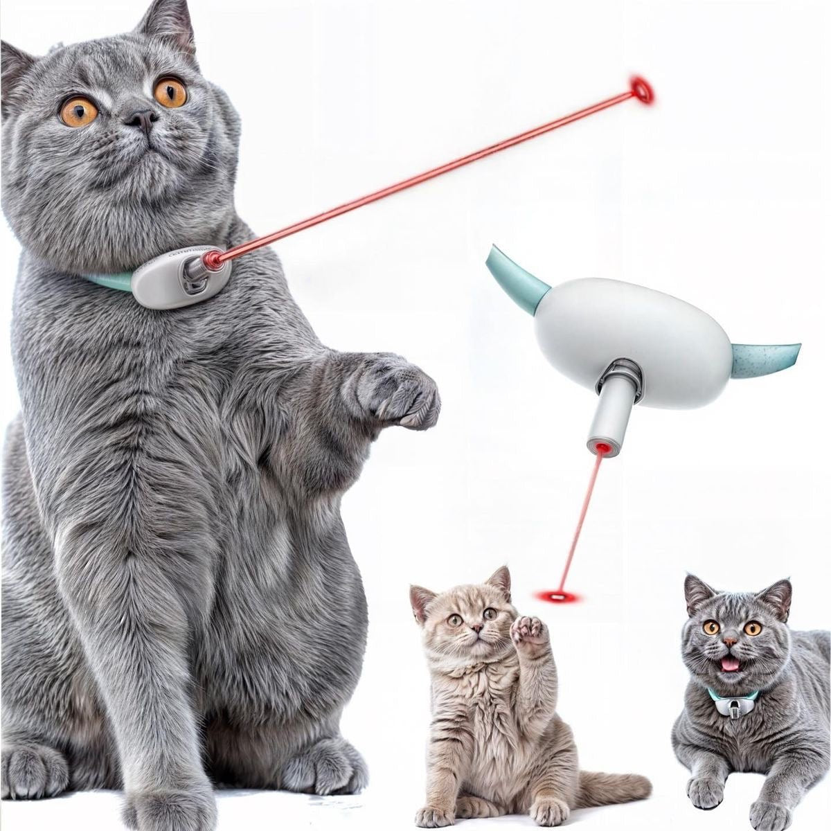 Interactive Cat Laser Collar Toy - smartease