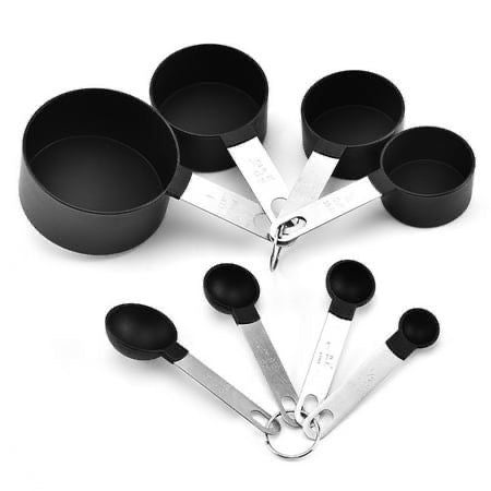 Measuring Cups and Spoons Set with Stainless Steel Handles - smartease