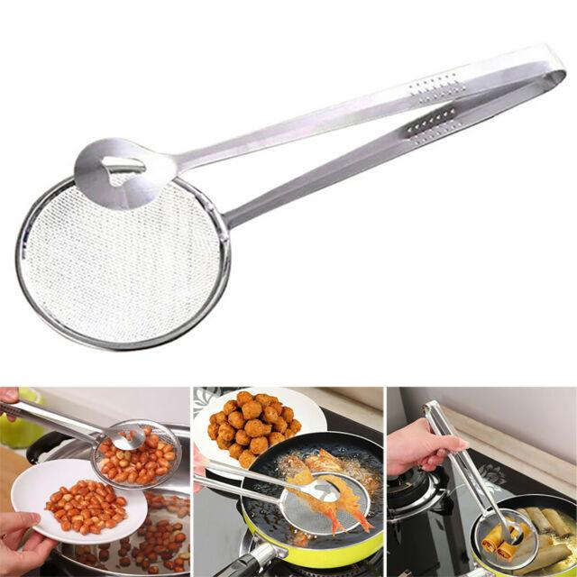 Mesh Frying Tong Clip Strainer - smartease