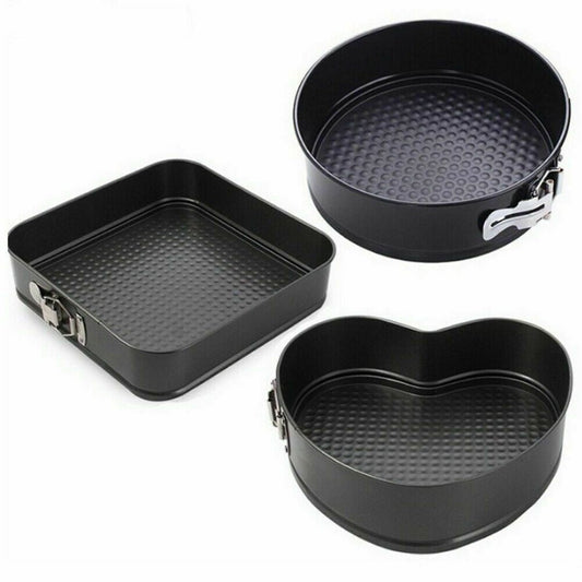 Non - Stick Springform Cake Mold Pans (Set of 3) - smartease