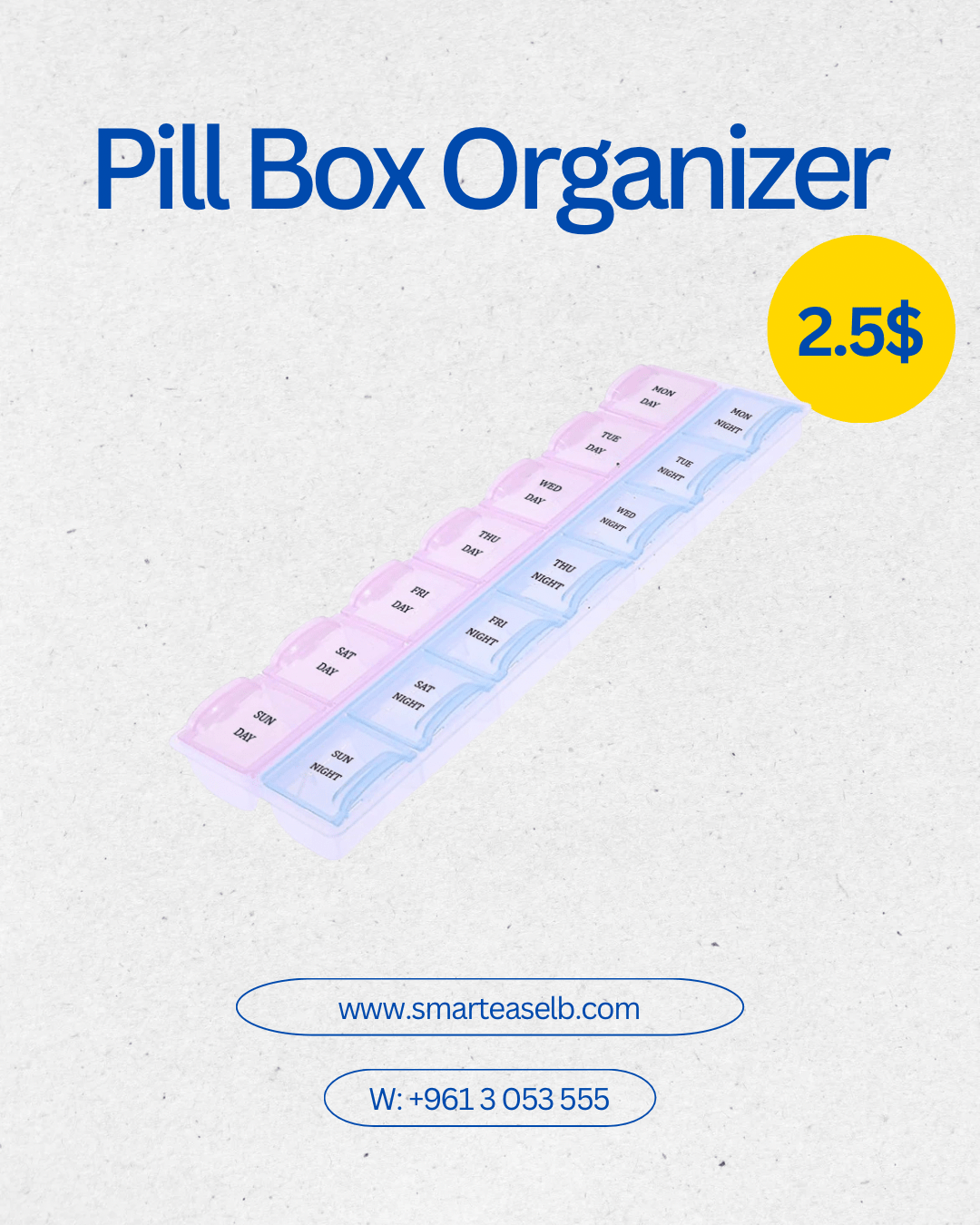 Pill Box Organizer - smartease