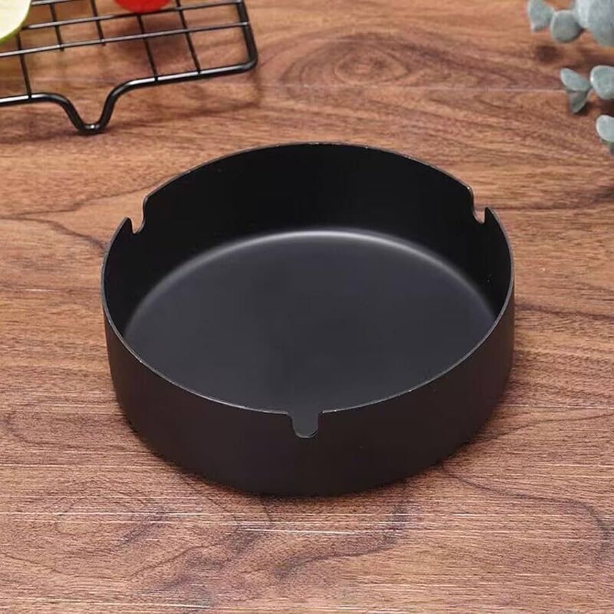 Premium Stainless Steel Ashtray (Black) - smartease