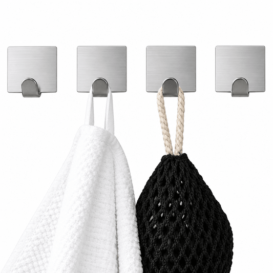 Stainless Steel Adhesive Hook Set - smartease