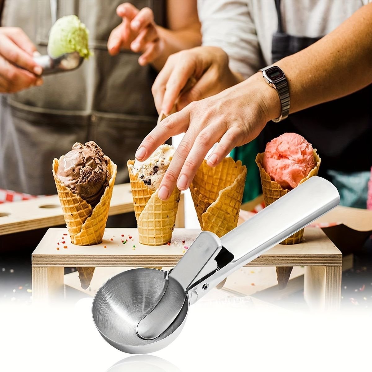 Stainless Steel Ice Cream Scoop - smartease