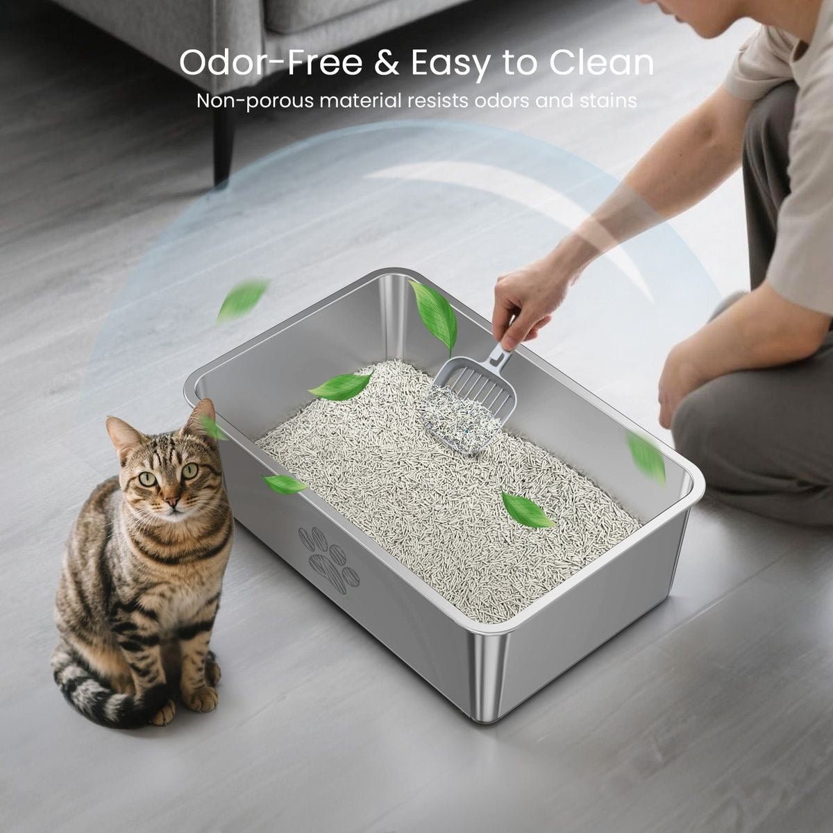 Stainless Steel Litter Box - smartease