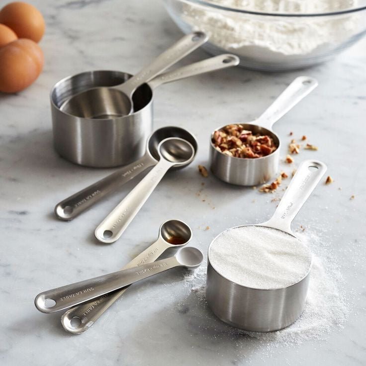Stainless Steel Measuring Cups and Spoons Set - smartease