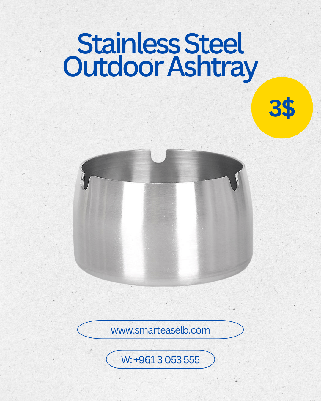 Stainless Steel Outdoor Ashtray - smartease