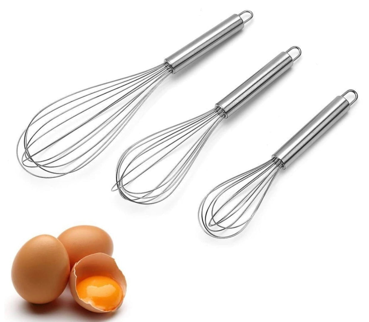 Stainless Steel Whisks (Set of 3) - smartease
