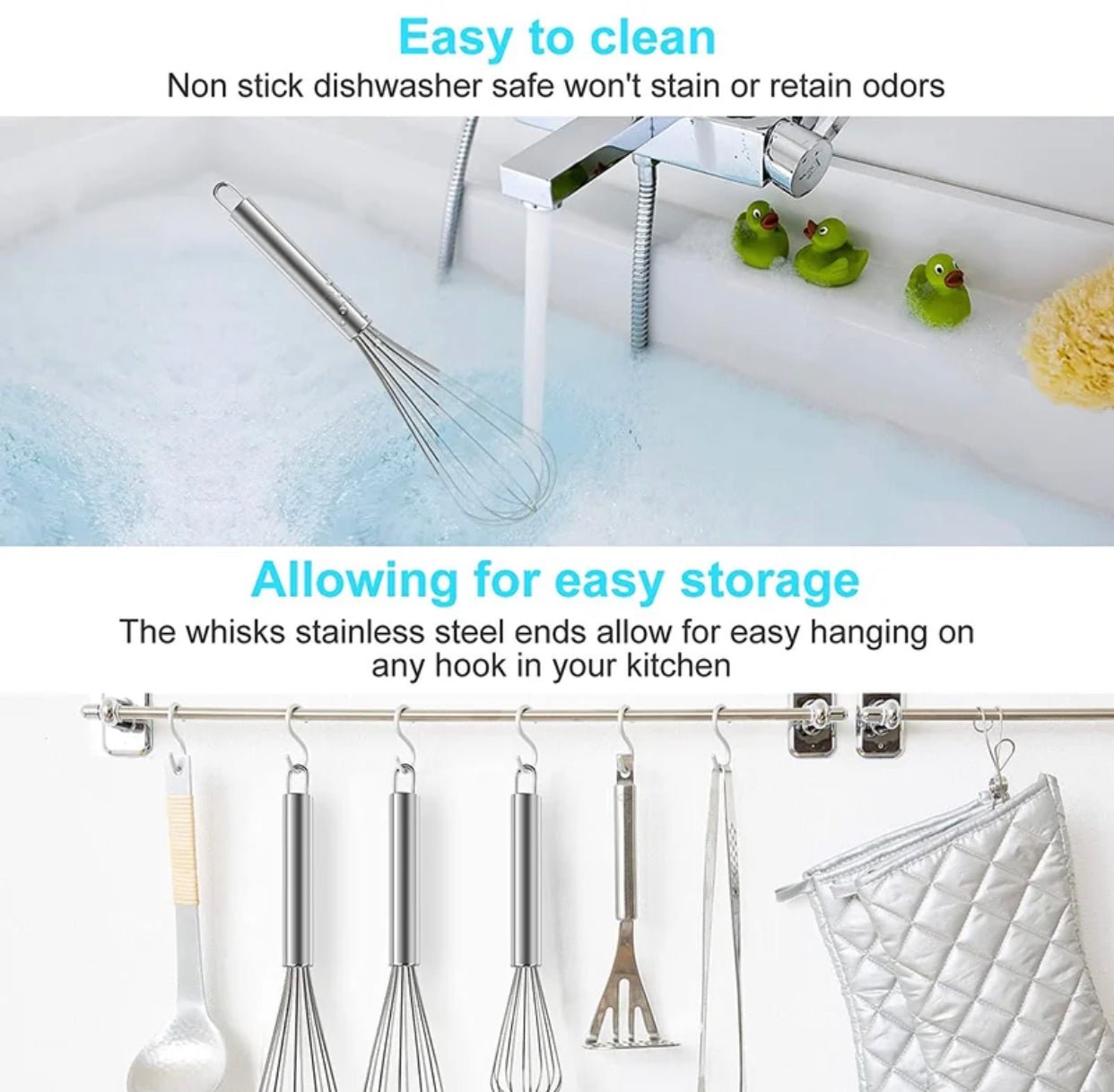 Stainless Steel Whisks (Set of 3) - smartease