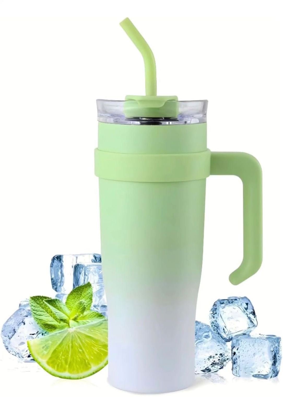 Stanley Style Travel Mug Full Stainless Steel Interior and Straw - smartease