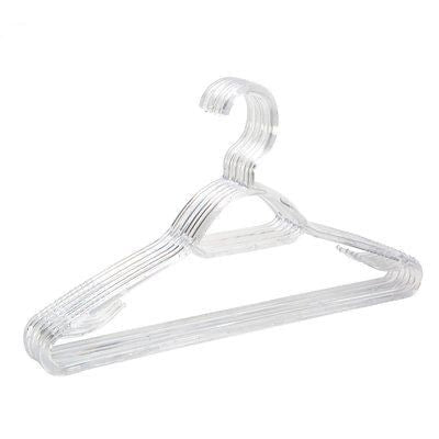 Transparent Plastic Clothes Hangers (Pack of 6) - smartease