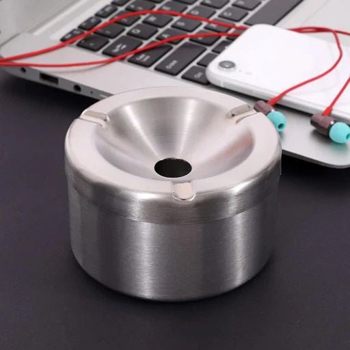 Windproof Stainless Steel Ashtray - smartease