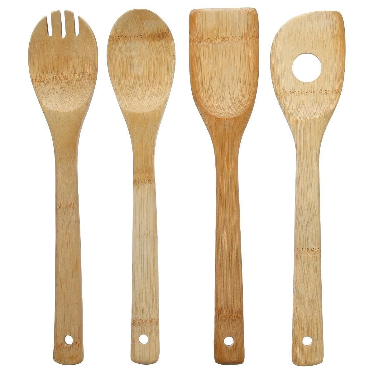 Wooden Kitchen Utensils Set of 4 - smartease